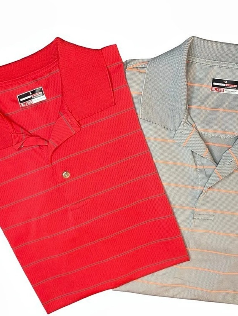 Grand Slam Performance Men's Striped Polo Shirt 2-Piece Set Size XL